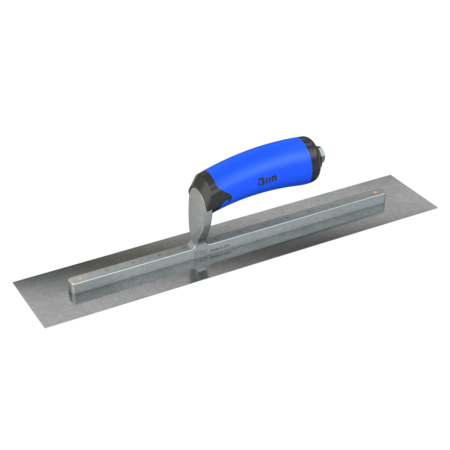 STEEL CITY TROWELS BY BON Finish Trowel, Square, Carbon Steel, 16 X 3, Comfort Grip 67-233